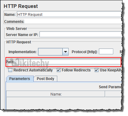  http request panel in performance testing